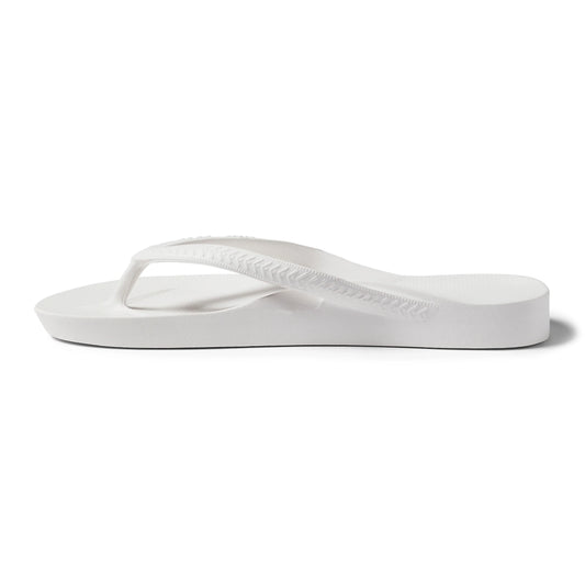 V-Strap Thong Sandals - White