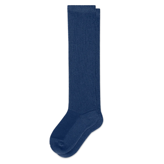 Padded Easy-Stretch Crew Socks – Navy Blue