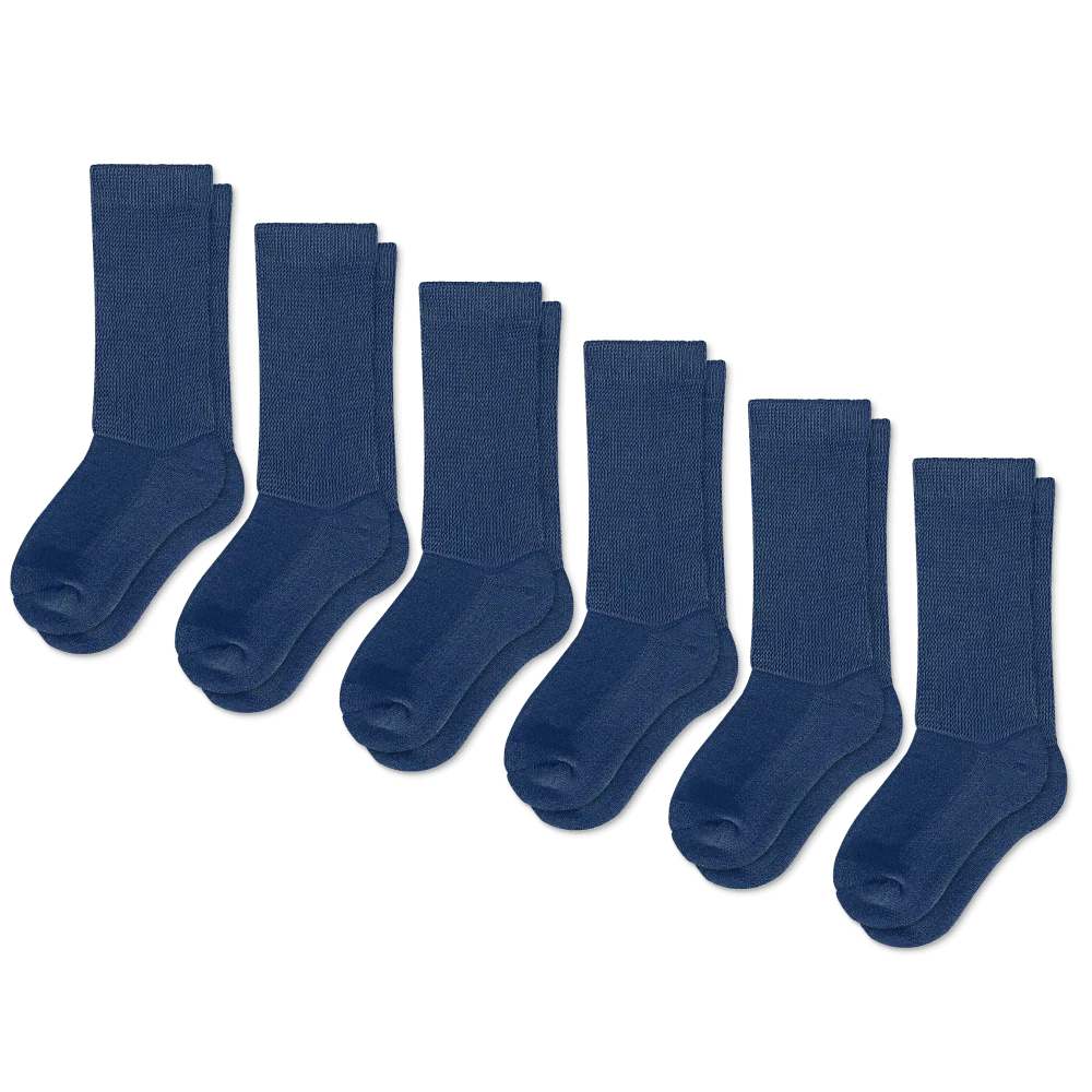 Padded Easy-Stretch Knee High Socks – Navy Blue