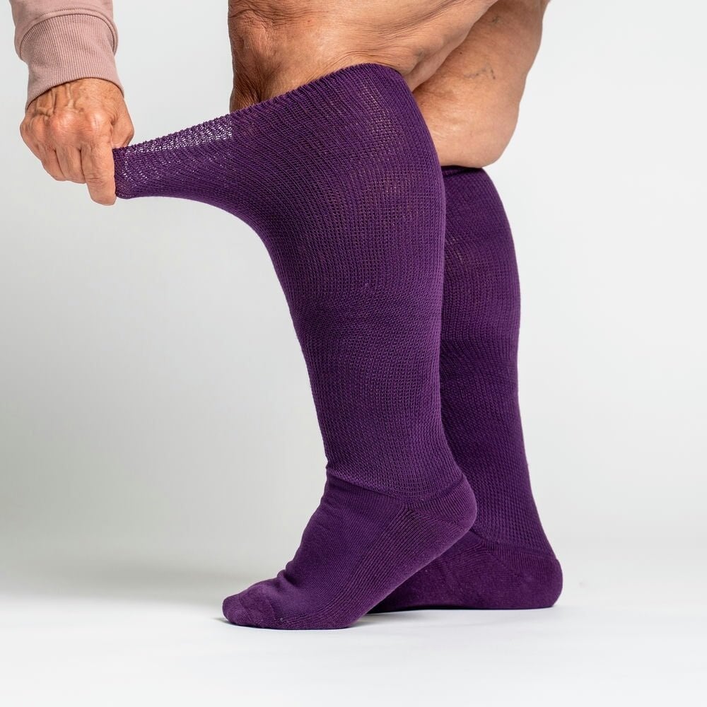 Padded Easy-Stretch Knee High Socks – Royal Purple
