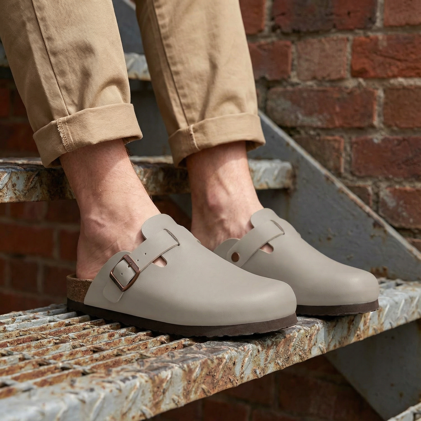 Smooth Vegan Leather Clogs by Qomfort
