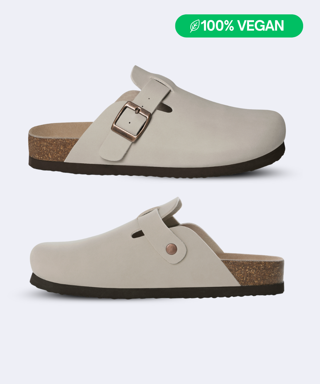 Smooth Vegan Leather Clogs by Qomfort