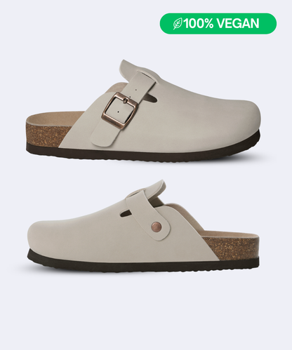 Smooth Vegan Leather Clogs by Qomfort