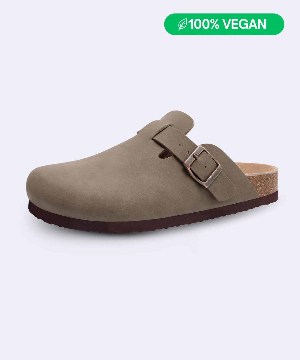 Smooth Vegan Leather Clogs by Qomfort