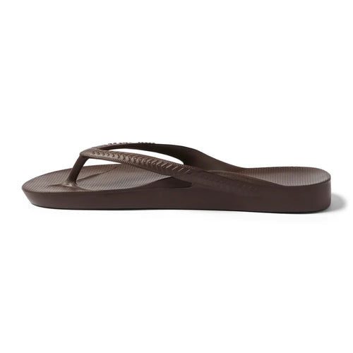 V-Strap Thong Sandals - Brown