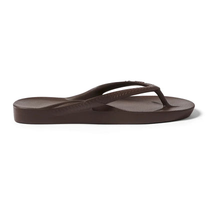 V-Strap Thong Sandals - Brown