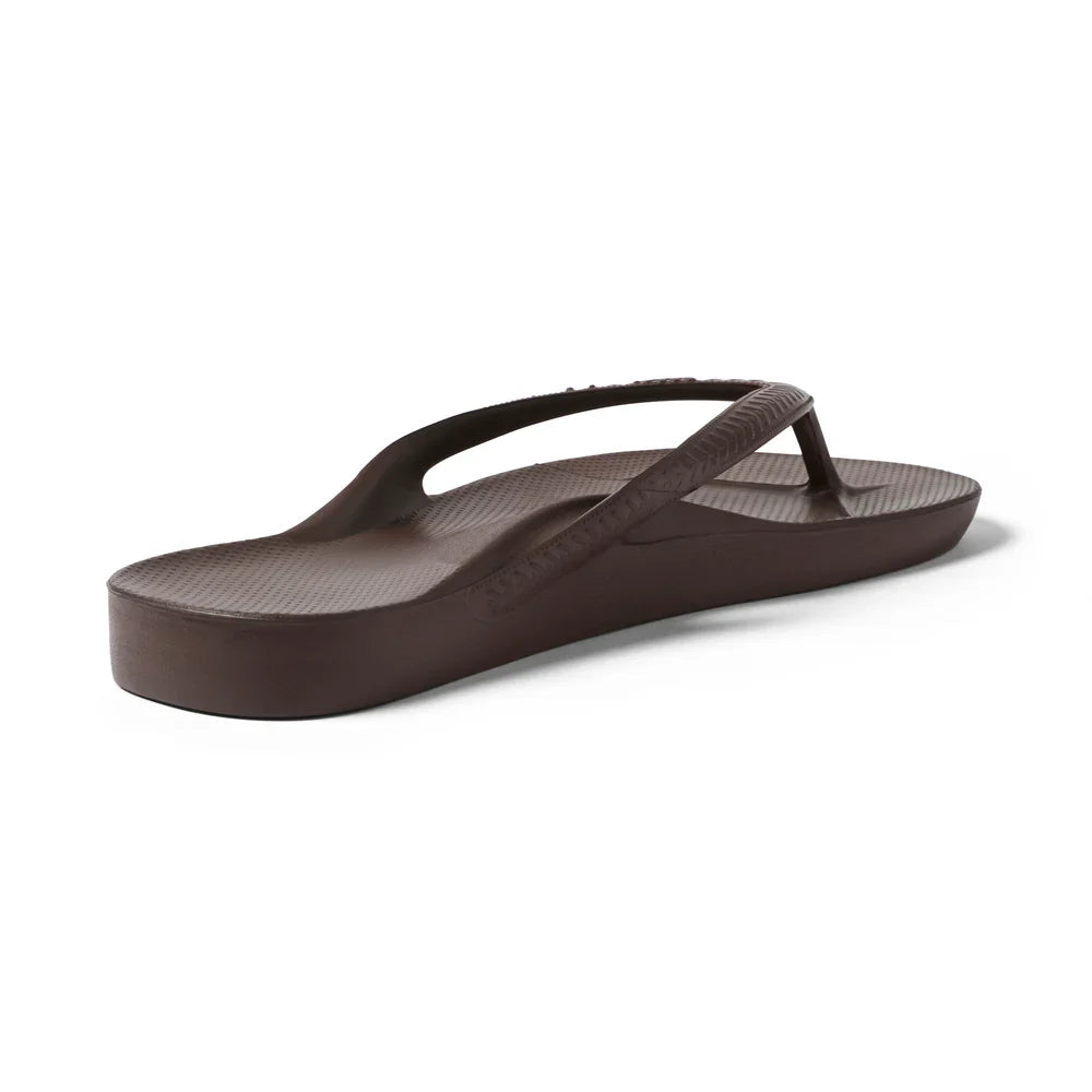 V-Strap Thong Sandals - Brown