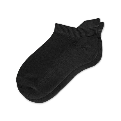 Padded Easy-Stretch Ankle Socks – Black