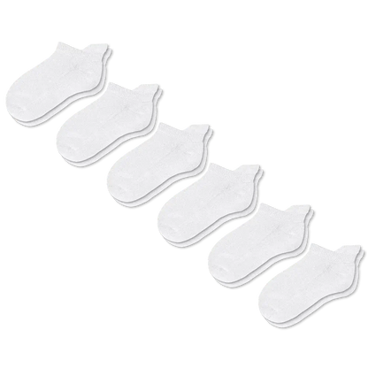 Padded Easy-Stretch Ankle Socks – White