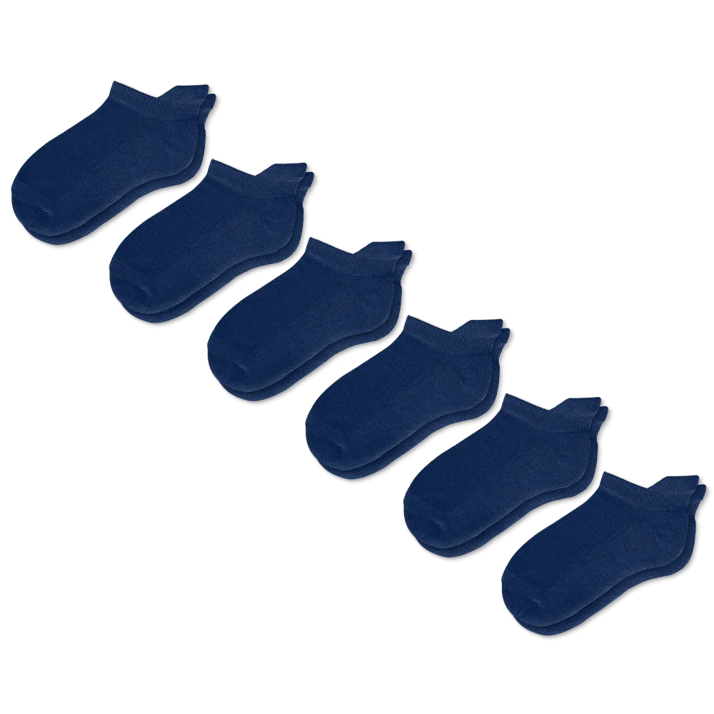 Padded Easy-Stretch Ankle Socks – Navy Blue