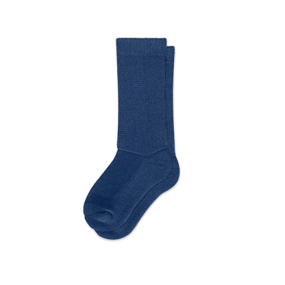 Padded Easy-Stretch Crew Socks – Navy Blue