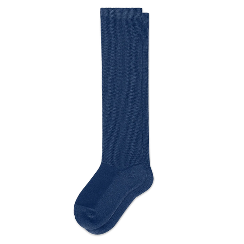 Padded Easy-Stretch Crew Socks – Navy Blue