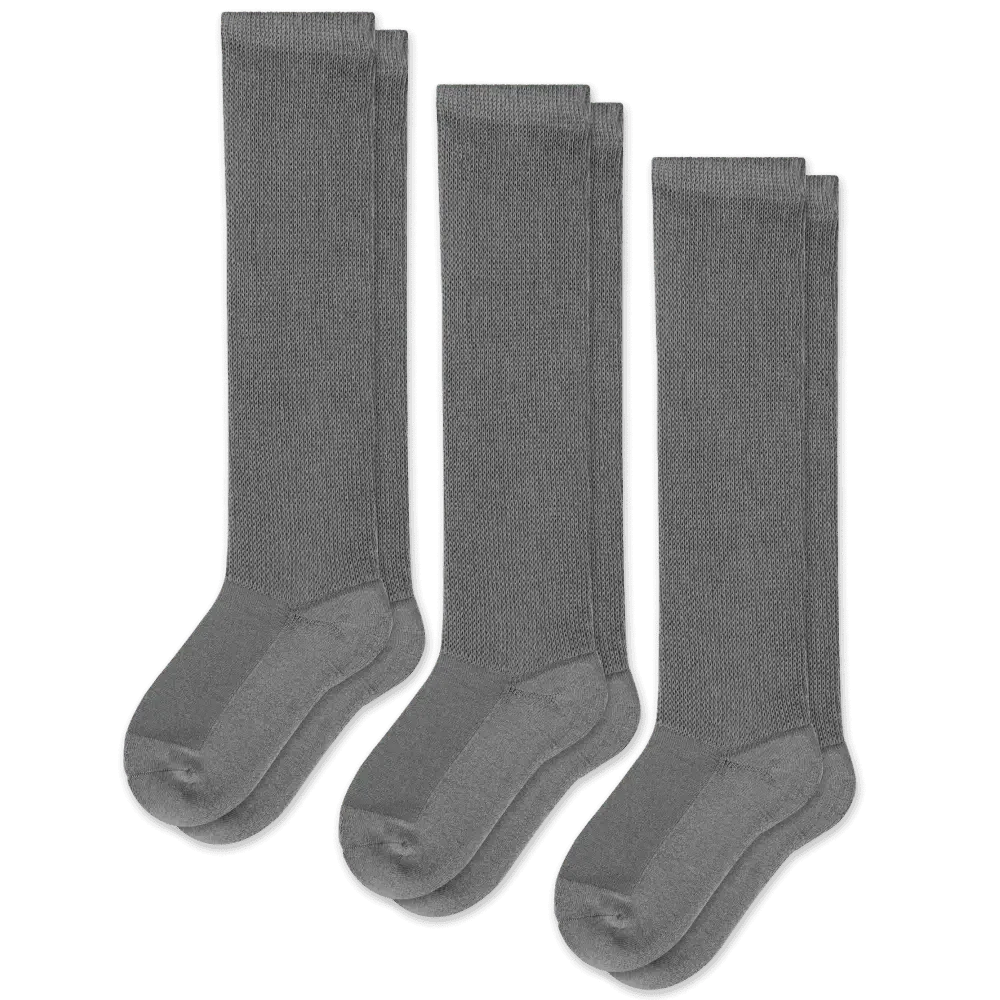 Padded Easy-Stretch Knee High Socks – Gray