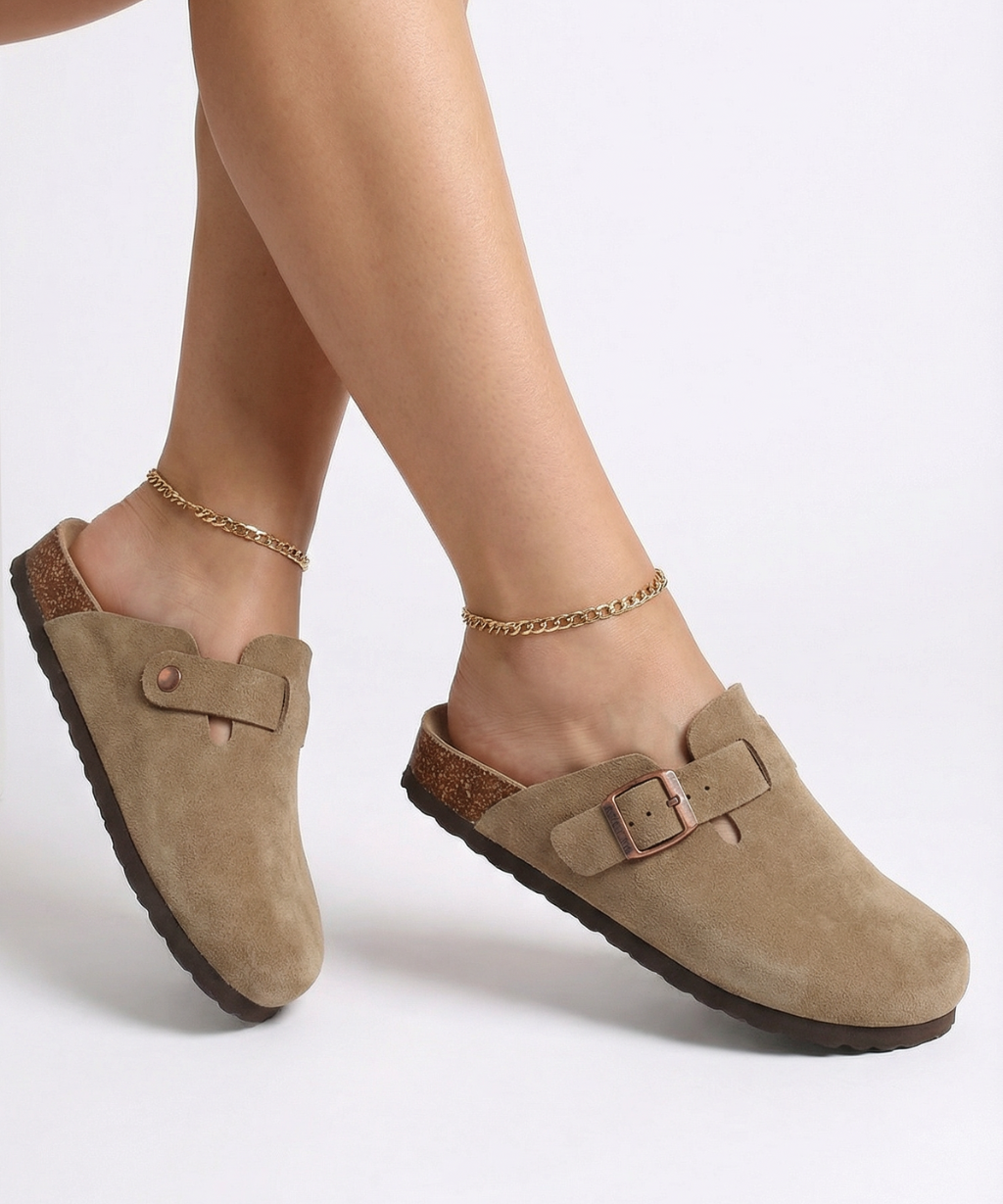 100% Vegan Suede Clogs by Qomfort