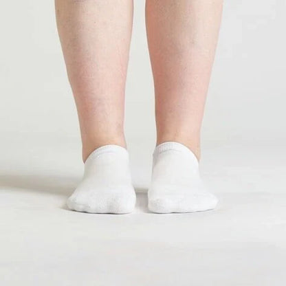 Padded Easy-Stretch Ankle Socks – White