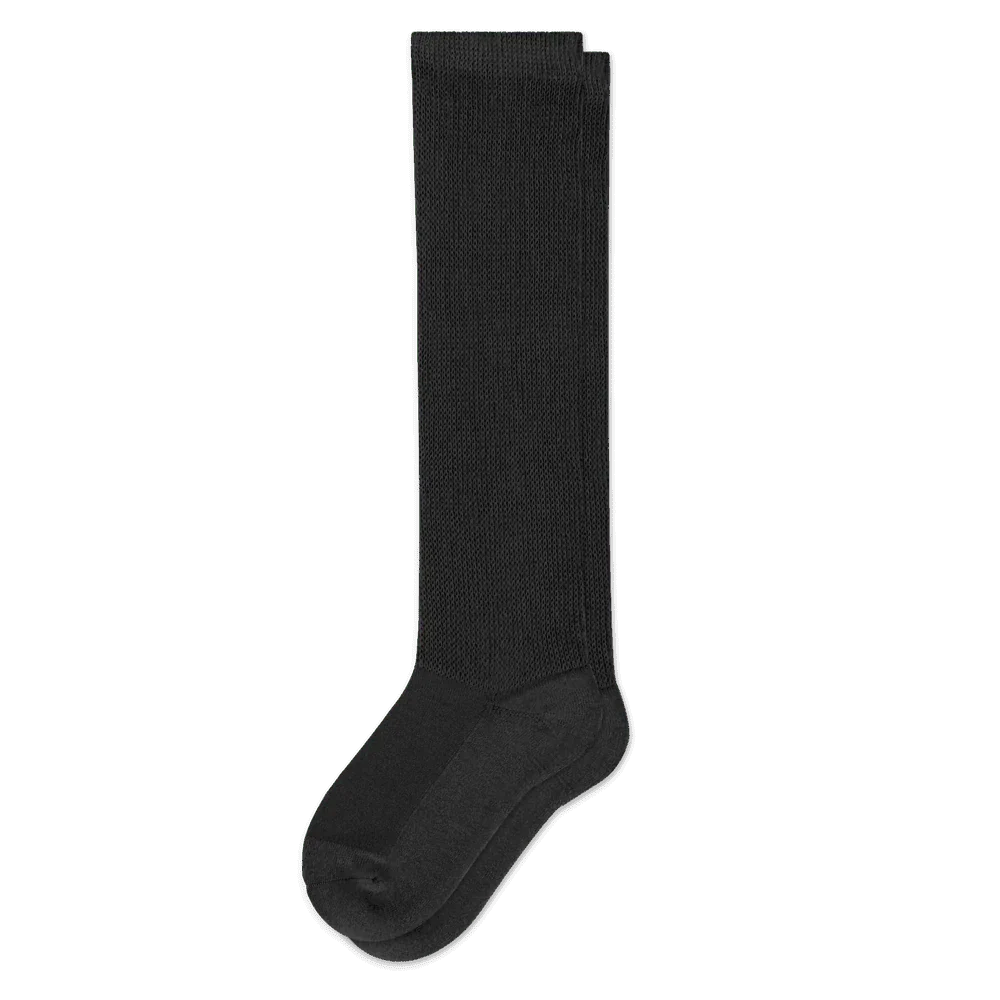 Padded Easy-Stretch Knee High Socks – Black