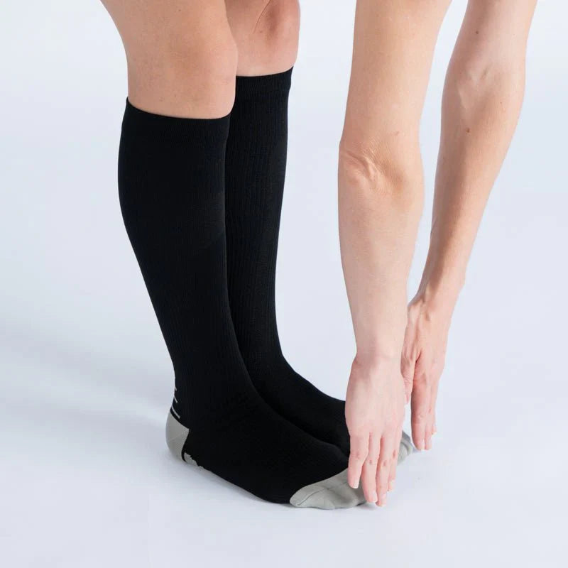 FlexRelief™ Compression Socks – Black White
