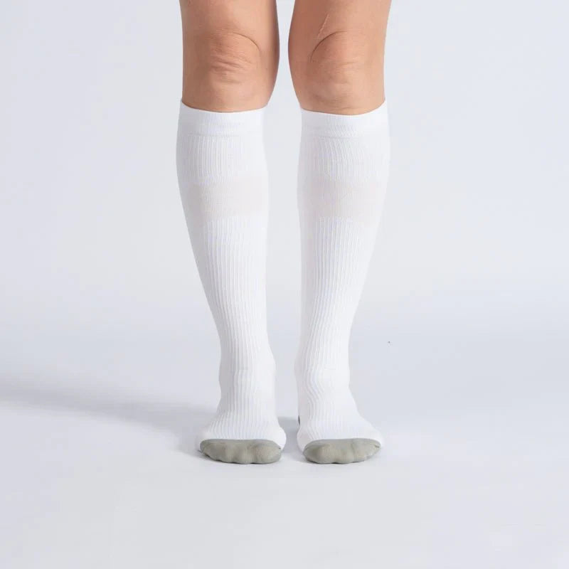 FlexRelief™ Compression Socks – White Gray